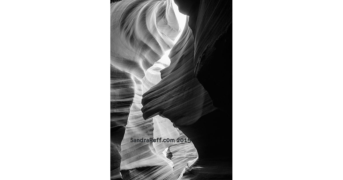 Gliclee print of geologic formation at Antelope Canyon